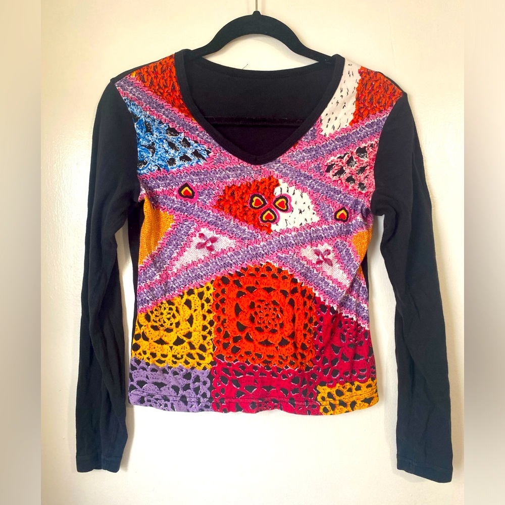00s Funky Pattern Long Sleeve